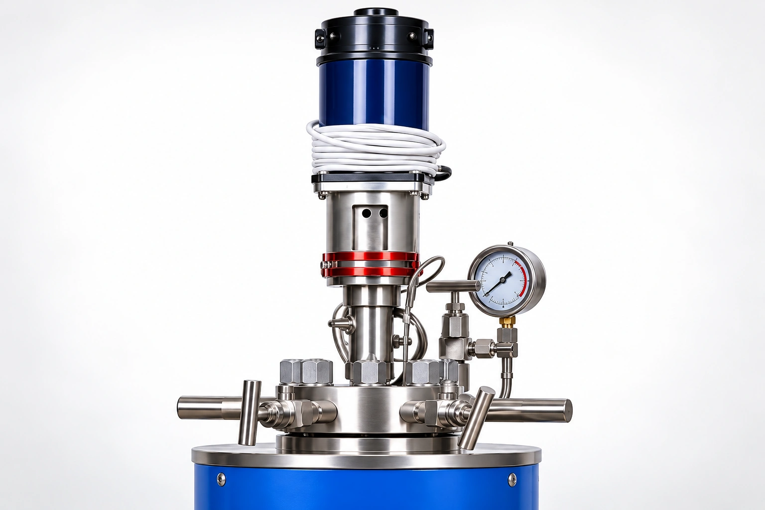 CJF carousel 02 motor and pressure gauge