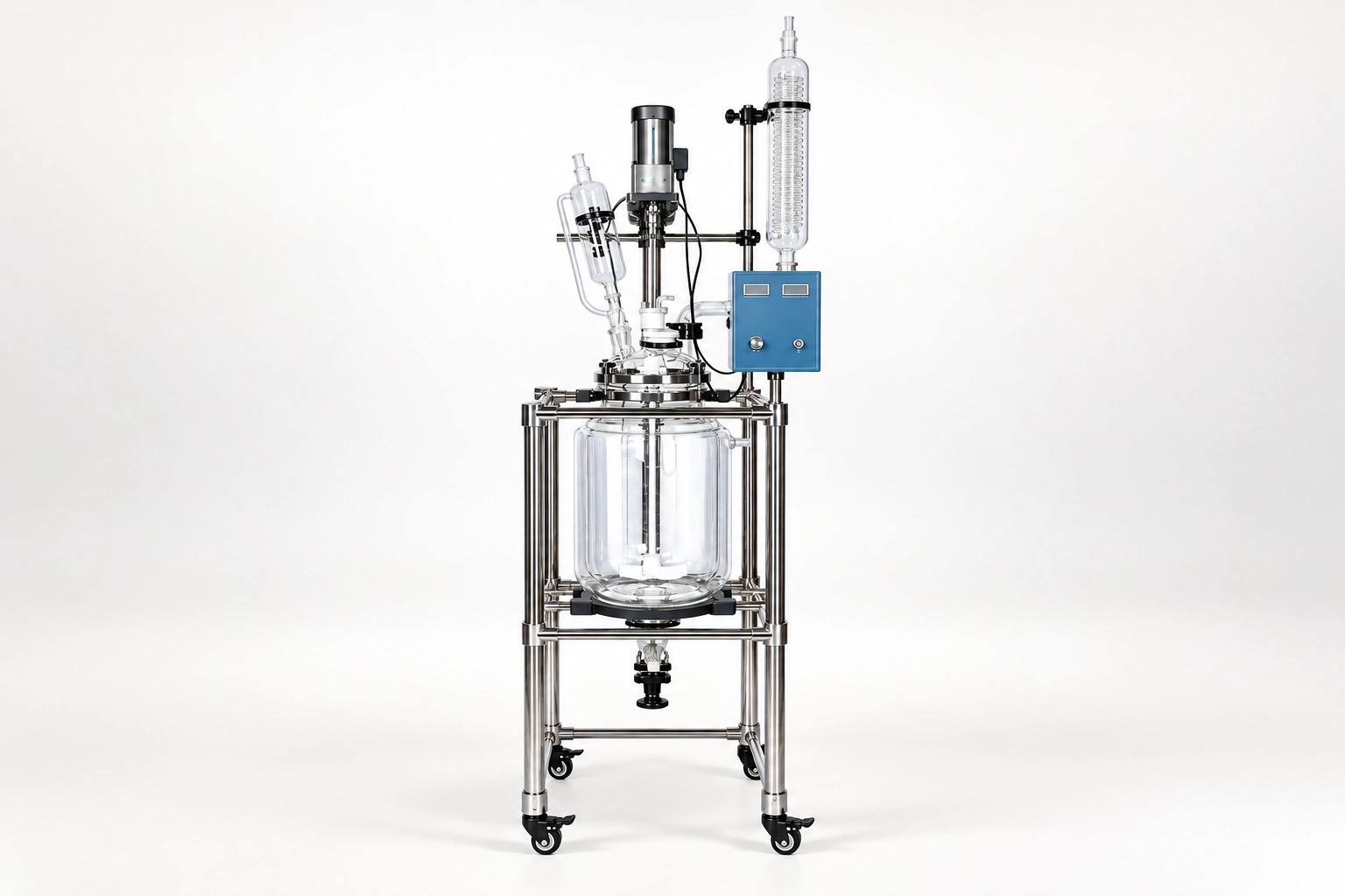 Reactor de vidrio con agitaci&oacute;n regulable