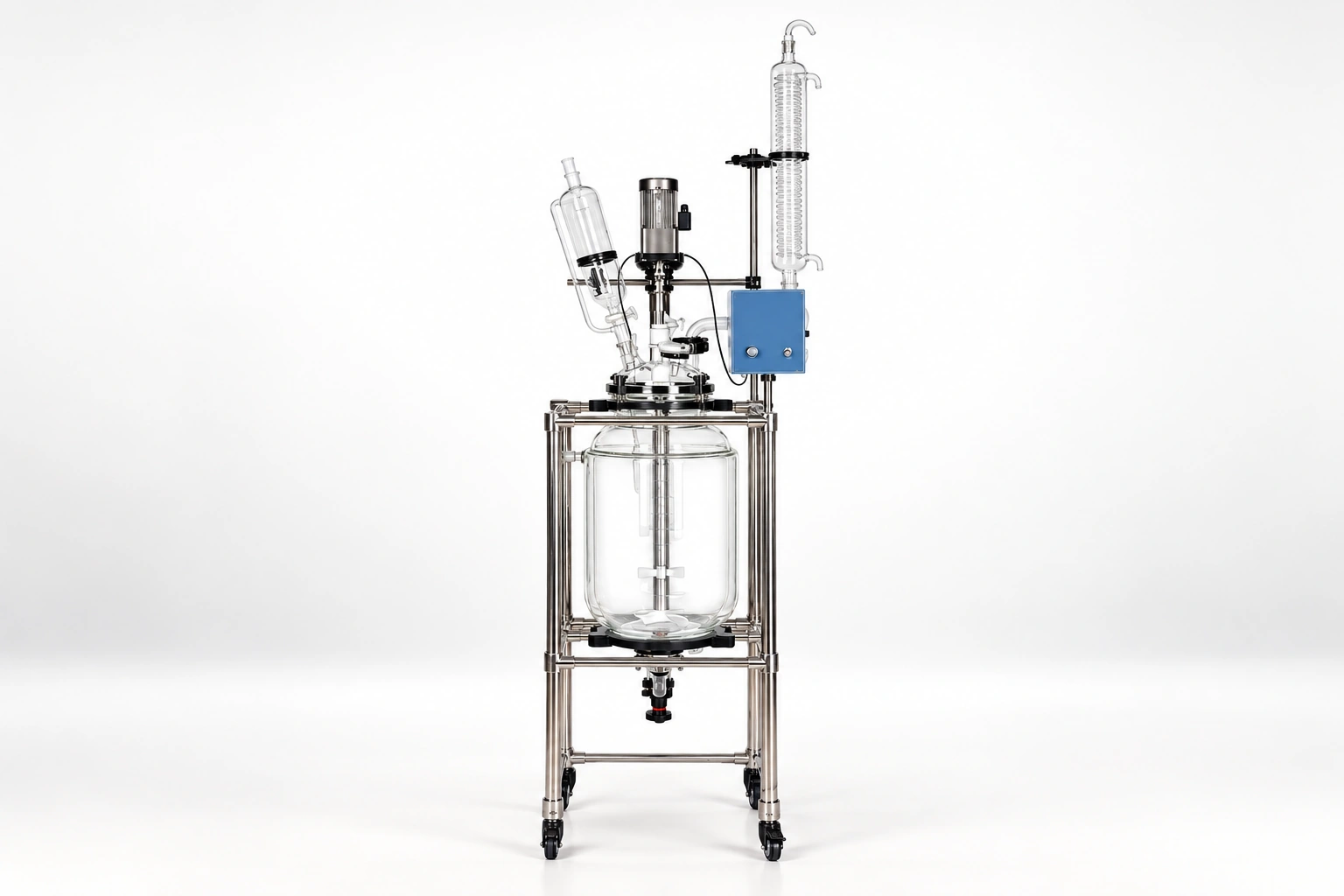 Reactor de vidrio con camisa t&eacute;rmica