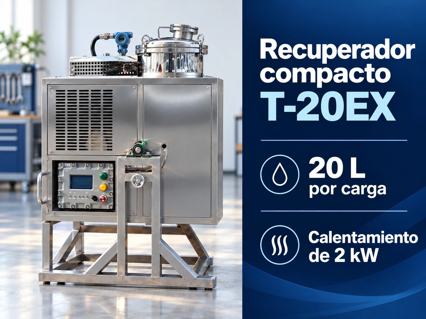 Recuperador compacto de solventes T-20EX 04 t 20ex caracteristicas documentadas