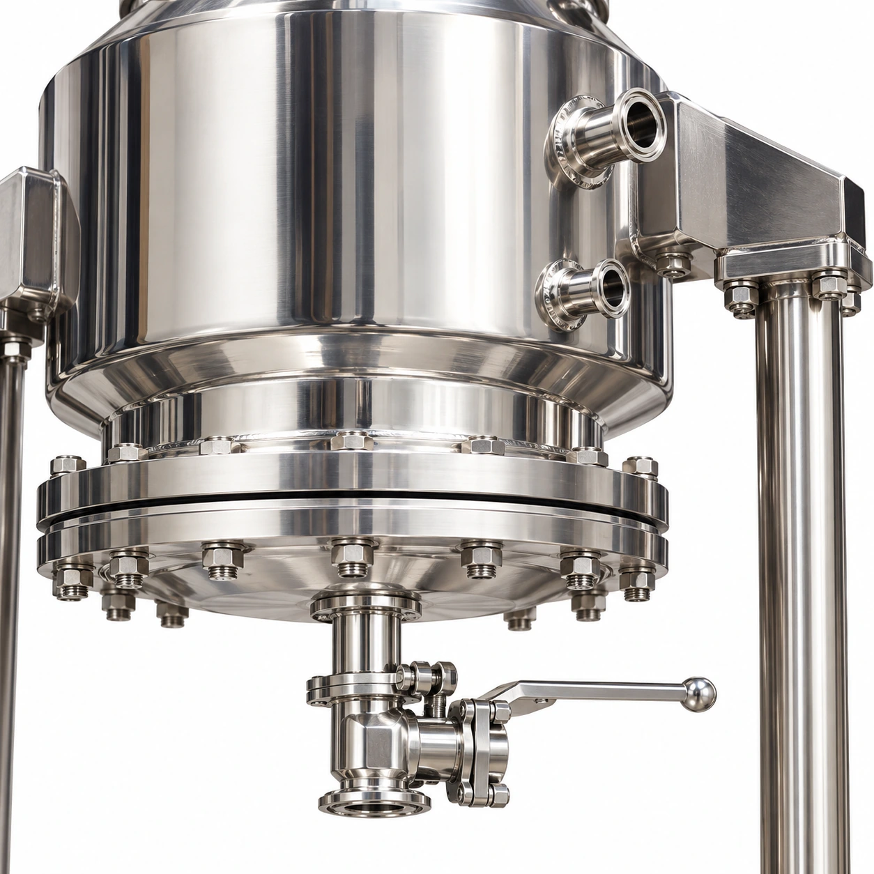 Conexiones e integración del filtro secador Nutsche 07_nfd200_body_jacket_filtrate_service_connections